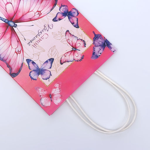 Цена за 3 шт. Пакет подарочный крафтовый Самой прекрасной 15?12?6 см, 120 г/м?