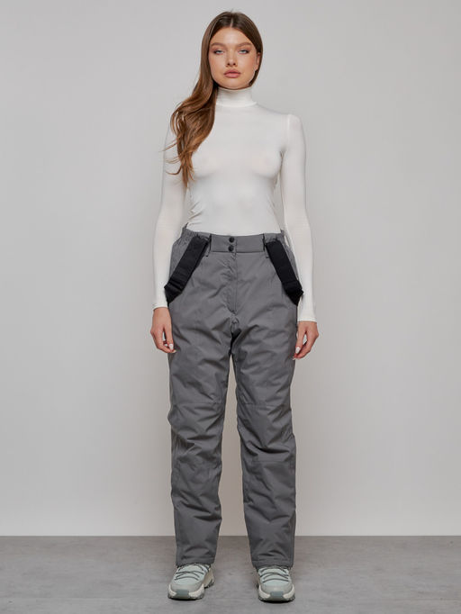 Полукомбинезон утепленный женский большого размера светло-серого цвета 1332SS - Chunmai фото 5