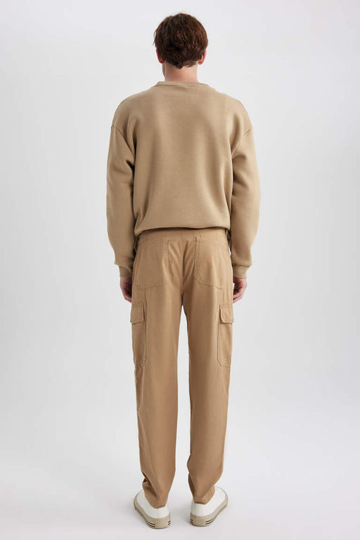 Прямые габардиновые брюки с карманами-карго и карманами Relax Fit - Defacto фото 6