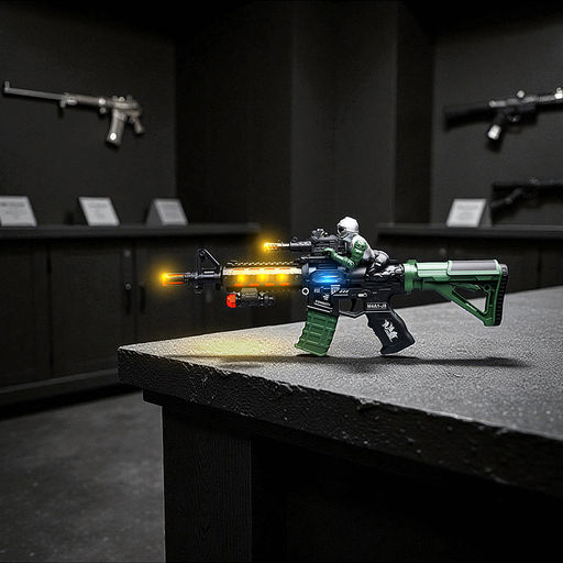 Автомат "Взрывной штурм" (свет, звук) на батарейках, в коробке