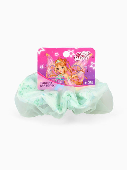 Цена за 2 шт. Резинка для волос «Цветы» зеленая, Винкс
