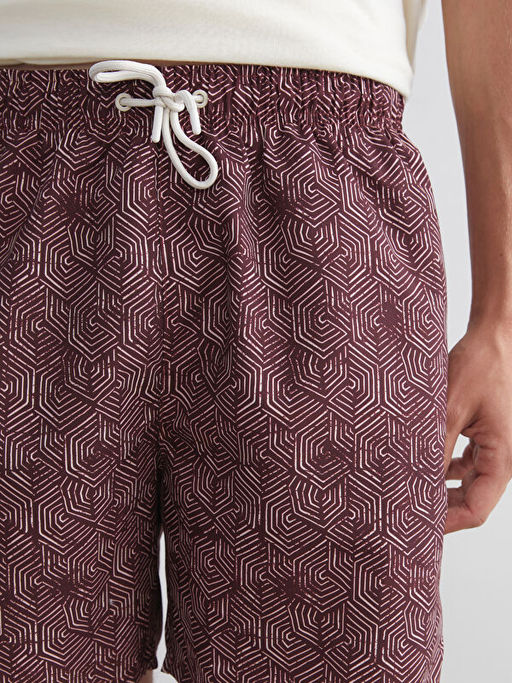 K?sa Boy Desenli Erkek Deniz ?ortu