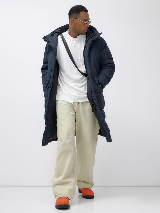 Парка MTFORCE мужская зимняя модная удлиненная спортивная темно-синего цвета 2416_1TS фото 22