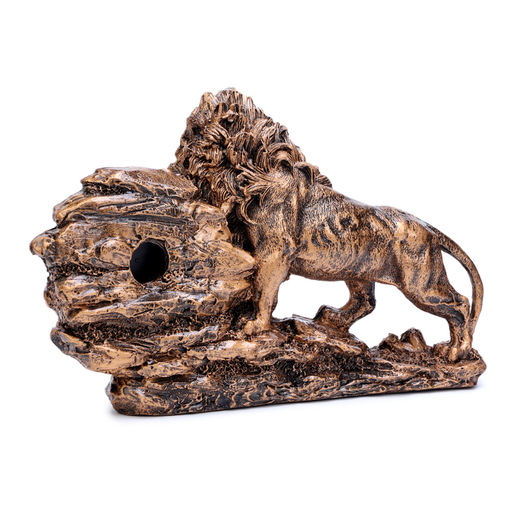 Часы настольные каминные интерьерные «Лев», 18.5×29 см, цифеблат d=7 см