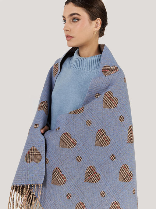 в составе ШЕРСТЬ  и КАШЕМИР Большой, мягкий, теплый  двусторонний палантин - Tantino фото 5