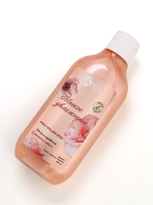 Подарочный набор Нежность и забота, гель для душа 300 мл и мочалка для тела, Чистое счастье  фото 4