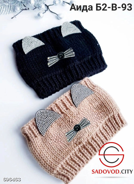 Тёплая повязка для волос детская