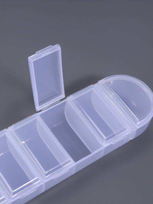 Органайзер для хранения мелочей, 7 ячеек, 19×5×2.9 см, прозрачный