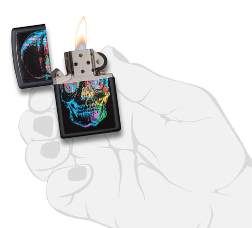 Зажигалка ZIPPO Цветной череп | Skull Design 28042  фото 5