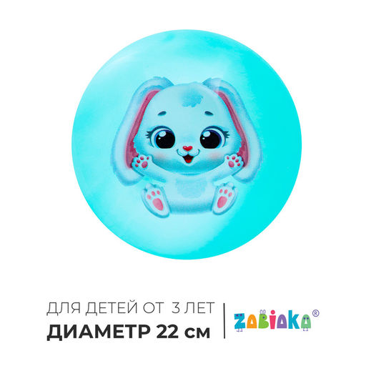 Мяч детский ZABIAKA Зайчонок, d=22 см, 60 г, цвет МИКС  фото 5