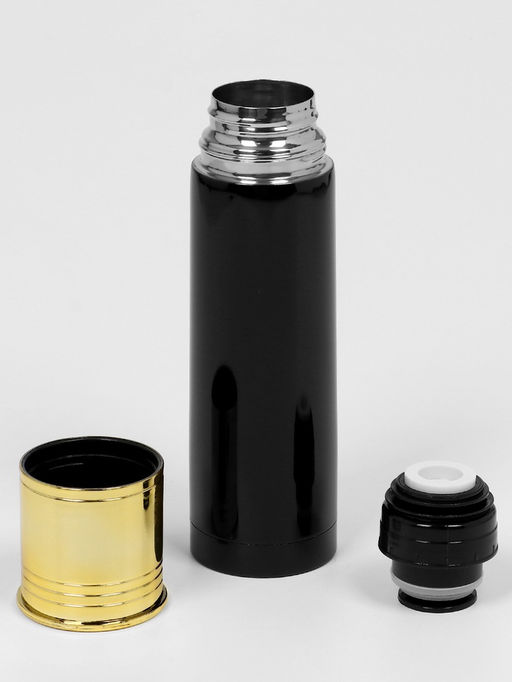 Термос, 500 мл, Пуля Патрон, сохраняет тепло 12 ч, 25?6.5 см, чёрный