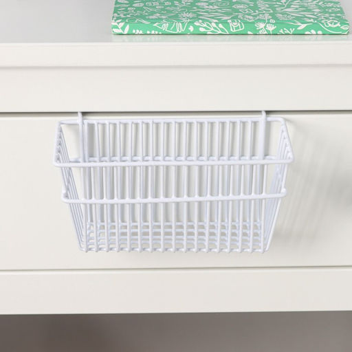 Корзина подвесная Доляна, 20×8×10 см, белая