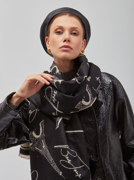 В составе шерсть и кашемир! теплый двусторонний палантин - Tantino фото 7