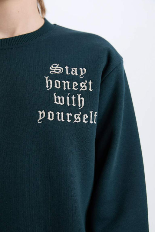 Толстовка с принтом для мальчиков с круглым вырезом - Defacto фото 5