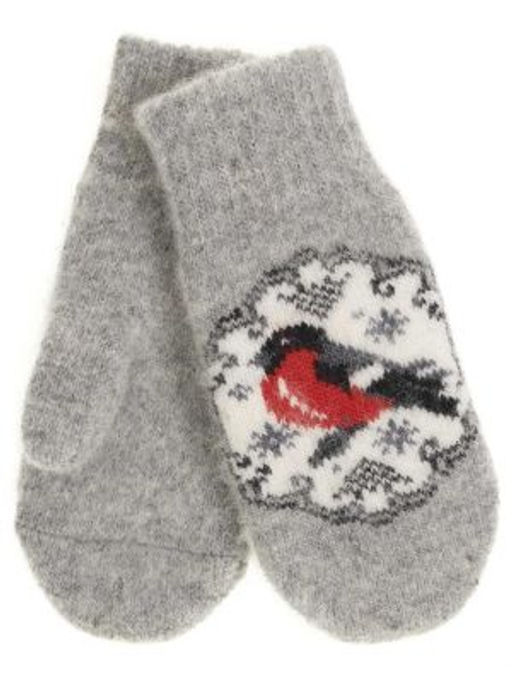 Варежки детские круговые Снегирь в круглом окошке 0705-1 - Рассказовские варежки фото 4