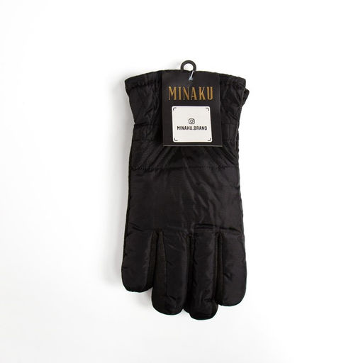 Перчатки зимние мужские MINAKU однотонные, цв.чёрный, р-р 8 (25 см)  фото 4