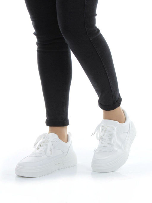 05-6180-30 WHITE Кроссовки женские (искусственные материалы) - No name фото 2