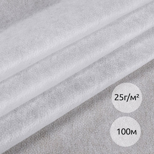 Флизелин IdealTex клей PA точечный 25г/м? белый 6025W 90см рул.100м