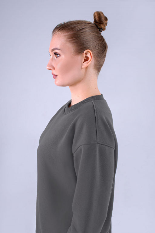 Арт. 2909 Костюм женский с начесом 44-52 (5 шт) Цвет:верх-серый, низ-серый - Калинка фото 3