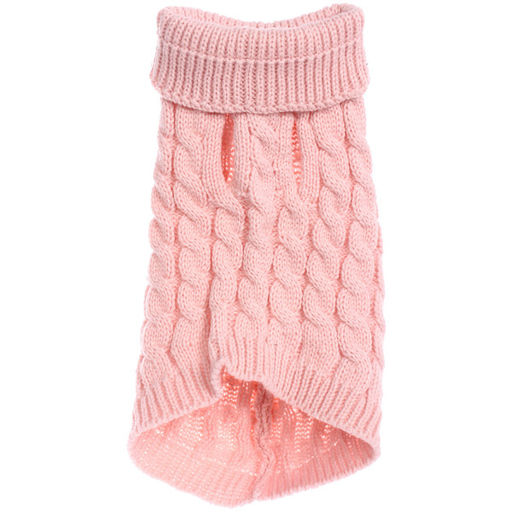 Кофта - свитер для мелких пород собак и кошек "BRO Style ", косички, цвет розовый, р XL