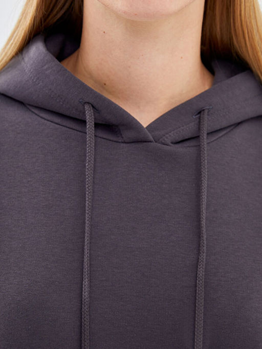 Oversize Kad?n Kal?n Hoodie