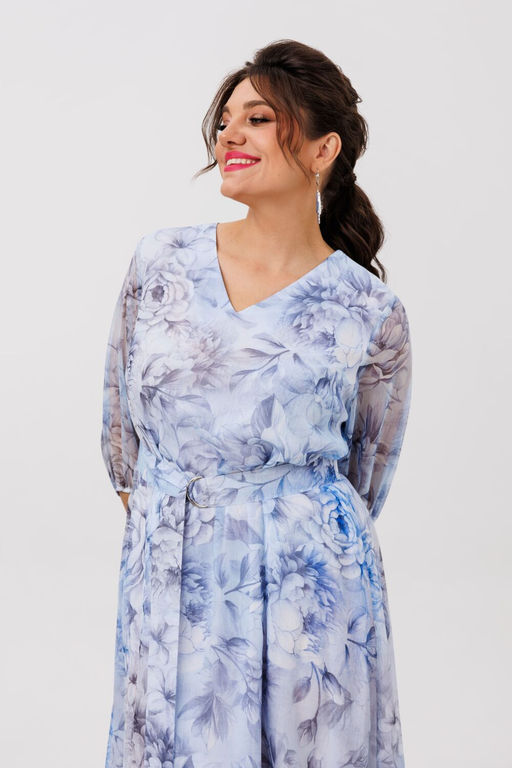 Платье ANELLI 1605 аквамариновый пион  фото 11