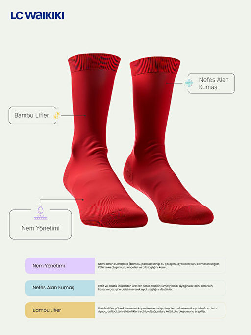 Erkek ?ocuk Bambu Patik ?orap 5li