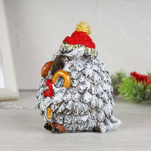 А Фигурка Сова новогодняя 12x13x15 см / CW421-4 /уп 48/Сова символ мудрости и проницательности - Галеонтрейд фото 2