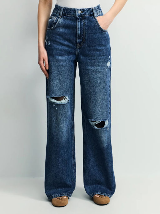 Джинсы wide leg с высокой посадкой / Zarina  фото 2