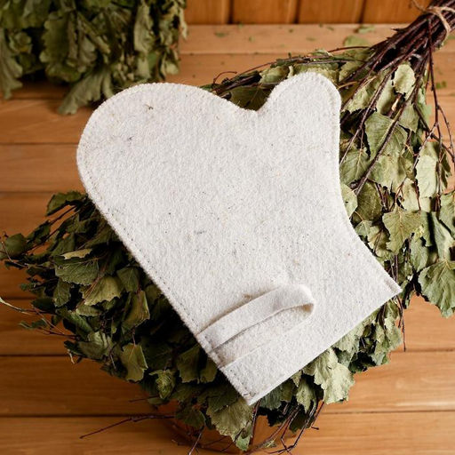 Набор для бани и сауны, 3 предмета: шапка, коврик, рукавица, «Добропаровъ»