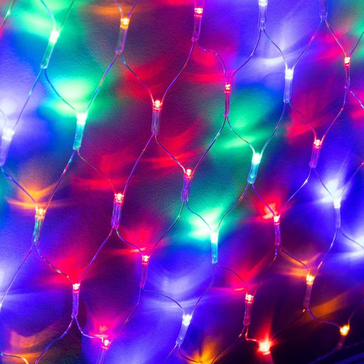 Гирлянда Сеть-ёлка 1?1 м, IP20, тёмная нить, 90 LED, свечение мульти, 8 режимов, 220 В - Luazon lighting фото 3