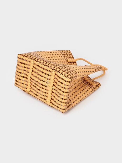 Сумка плетёная, 40×20×55 см, пластик, бежевая