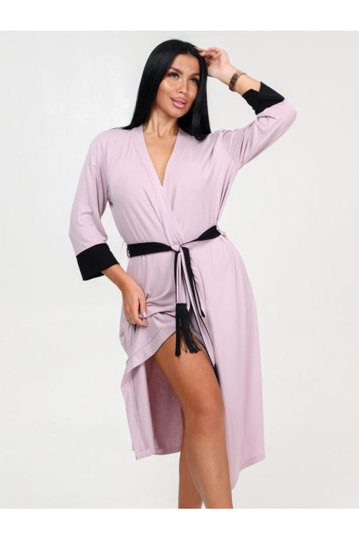 Халат запашной из вискозы арт.Х-32.02 сухая роза - Хороший трикотаж фото 3