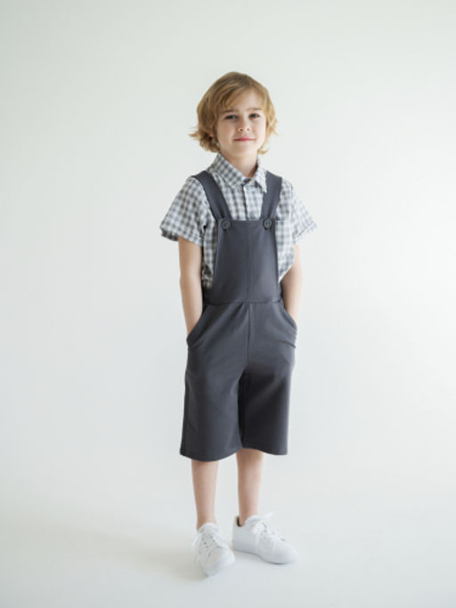 Комбинезон на лямках, тем.серый - Lesi kids фото 12