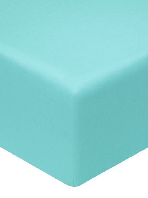 Простыня на резинке 160х200 Моноспейс бирюзовый - Ecotex фото 2