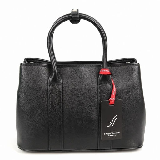 Женская кожаная сумка Sergio Valentini SV-SZ708 Блек  фото 2