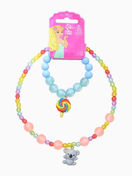 Набор детский "Выбражулька" 2 пред-а: бусы, браслет, коала, цветной