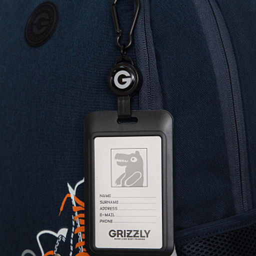 RB-651-5 Рюкзак школьный с картхолдером на держателе - Grizzly фото 50