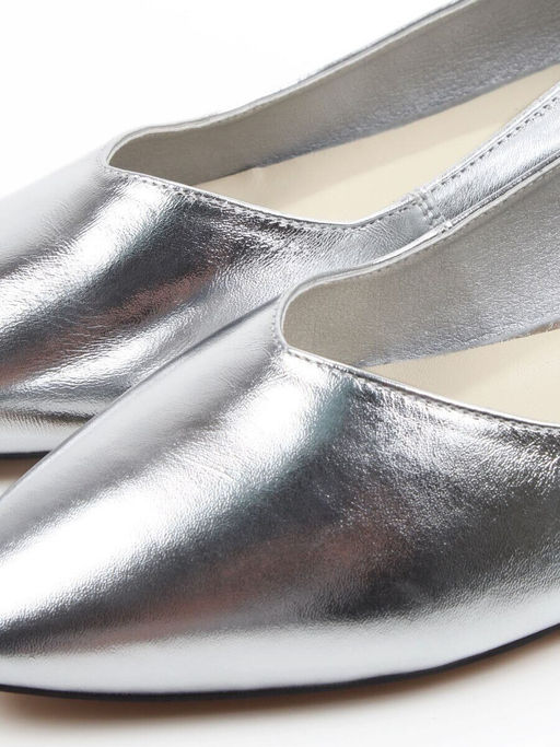 06-728-2MT GREY/SILVER Туфли женские (натуральная кожа)