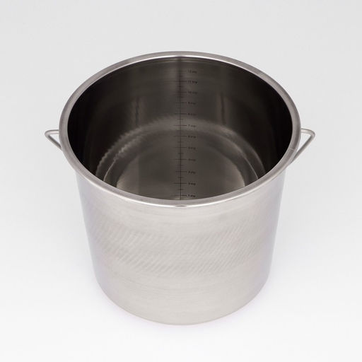 Ведро с крышкой, 12 л, мерная шкала, нержавеющая сталь