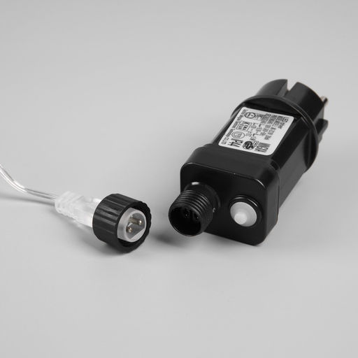 Гирлянда Мишура 20 м роса, IP44, серебристая нить, 600 LED, 8 режимов, свечение белое, 18 В - Luazon lighting фото 5