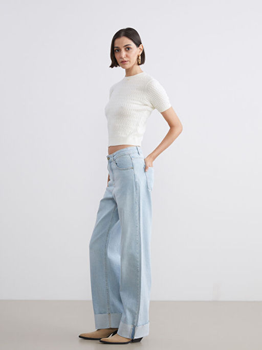 Straight Fit Kad?n Jean Pantolon