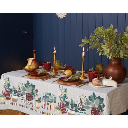 Скатерть Этель Hygge 149х180 см, 100% хлопок, саржа 190 г/м2  фото 7
