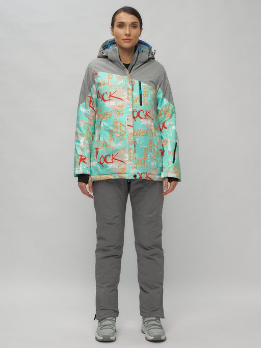 Горнолыжный костюм женский бирюзового цвета 02252Br - Chunmai фото 33