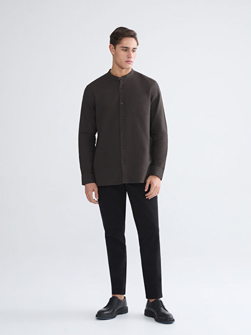 Regular Fit Hakim Yaka Uzun Kollu Erkek G?mlek