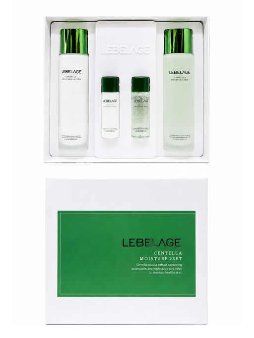 Lebelage Подарочный набор для лица с центеллой / Centella Moisture 2 Set (Тонер + Лосьон + Миниатюры), 150 мл x 2, 30 мл x 2