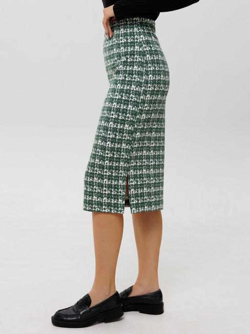 Ю-25 Юбка женская (футер 2-х нитка пенье набивной) Зелёная