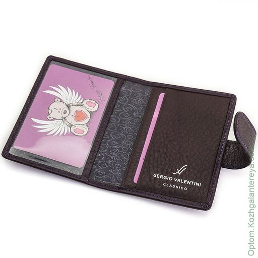 Женская кожаная визитница Sergio Valentini СВ 8143-010  фото 3