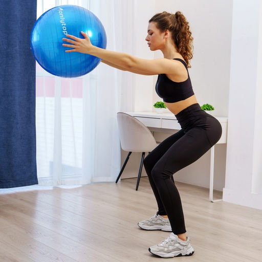 Фитбол ONLYTOP, d=55 см, 600 г, МИКС