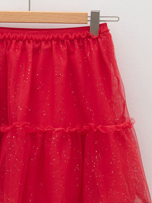 Bisiklet Yaka Y?lba?? Temal? Uzun Kollu K?z ?ocuk Sweatshirt ve Etek - Waikiki фото 3